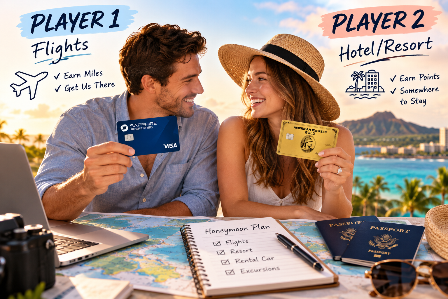 Player 1 & Player 2: How Couples Can Double Their Points for the Same Trip